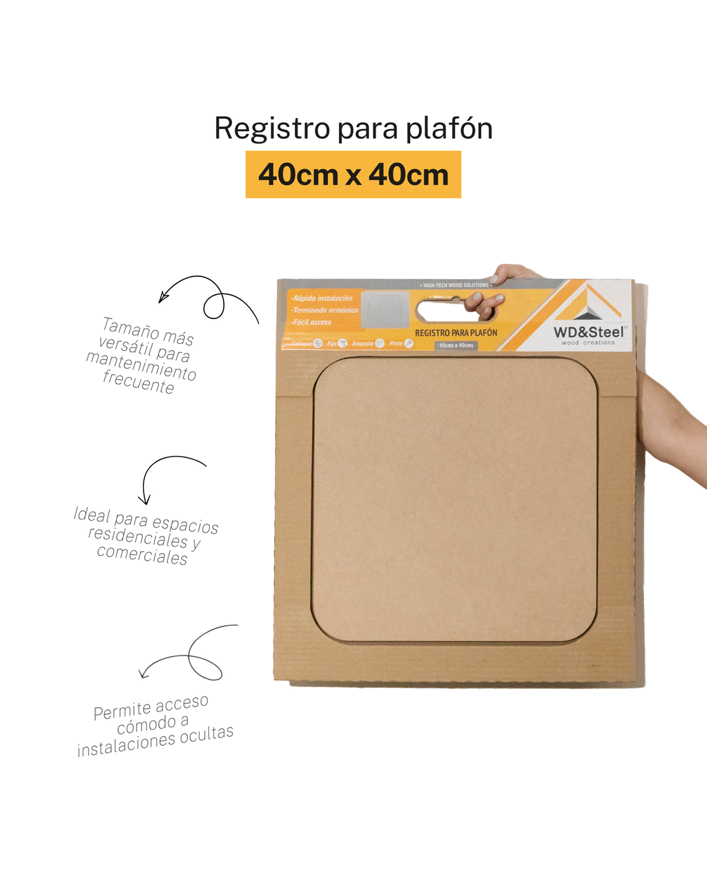 Tapa de Registro para Plafon 40x40 cm