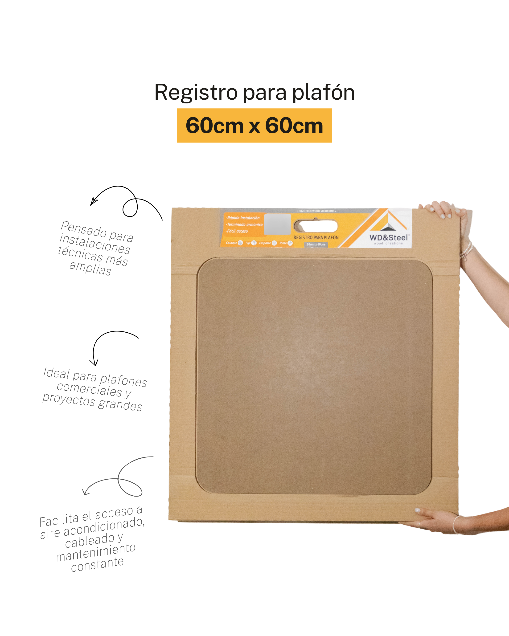 Tapa de Registro de Plafon MDF 60x60